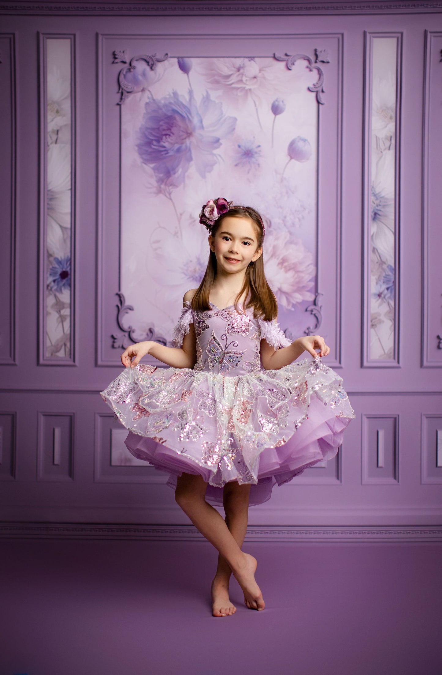 Princess Wall Purple - With Sweep Option