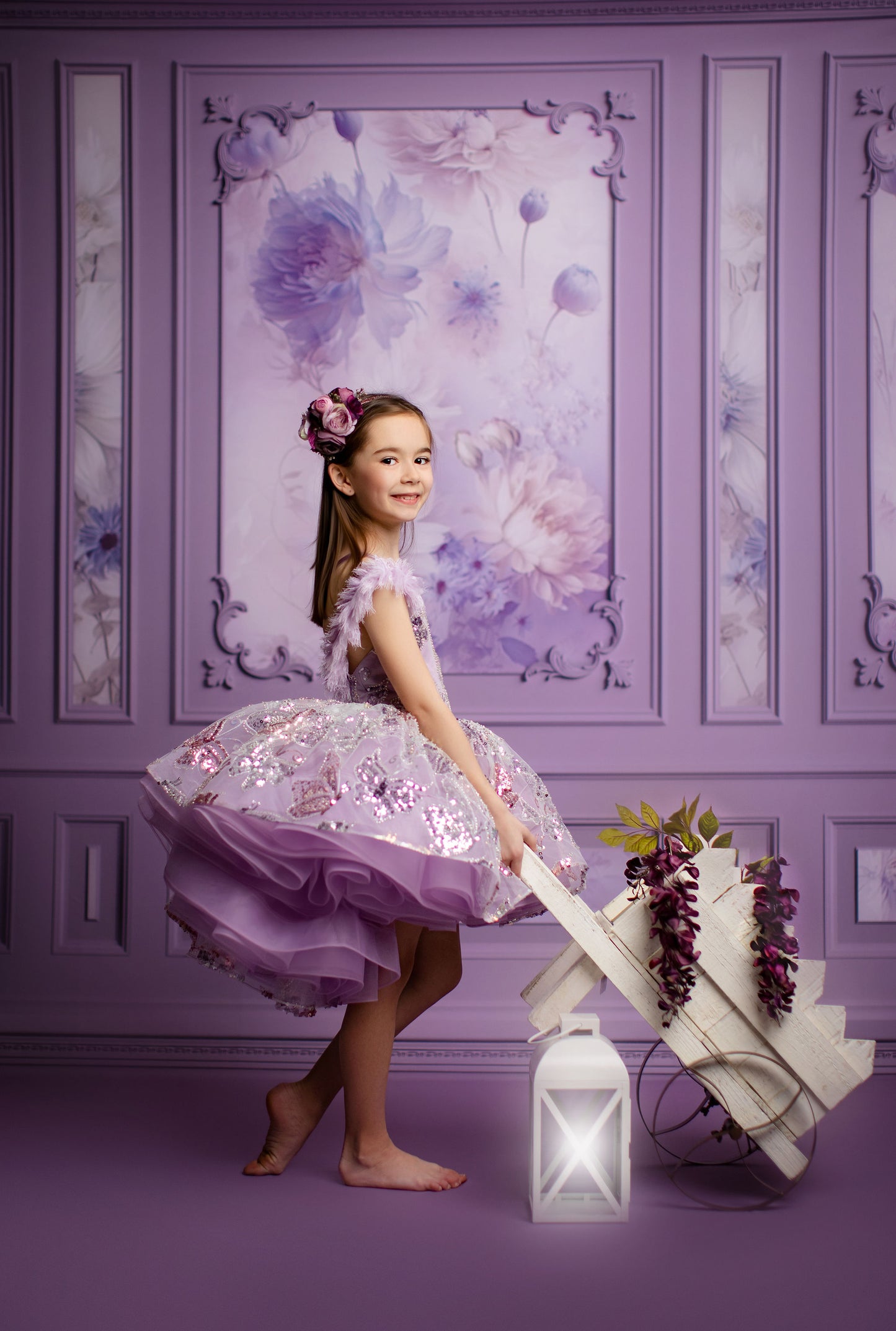 Princess Wall Purple - With Sweep Option