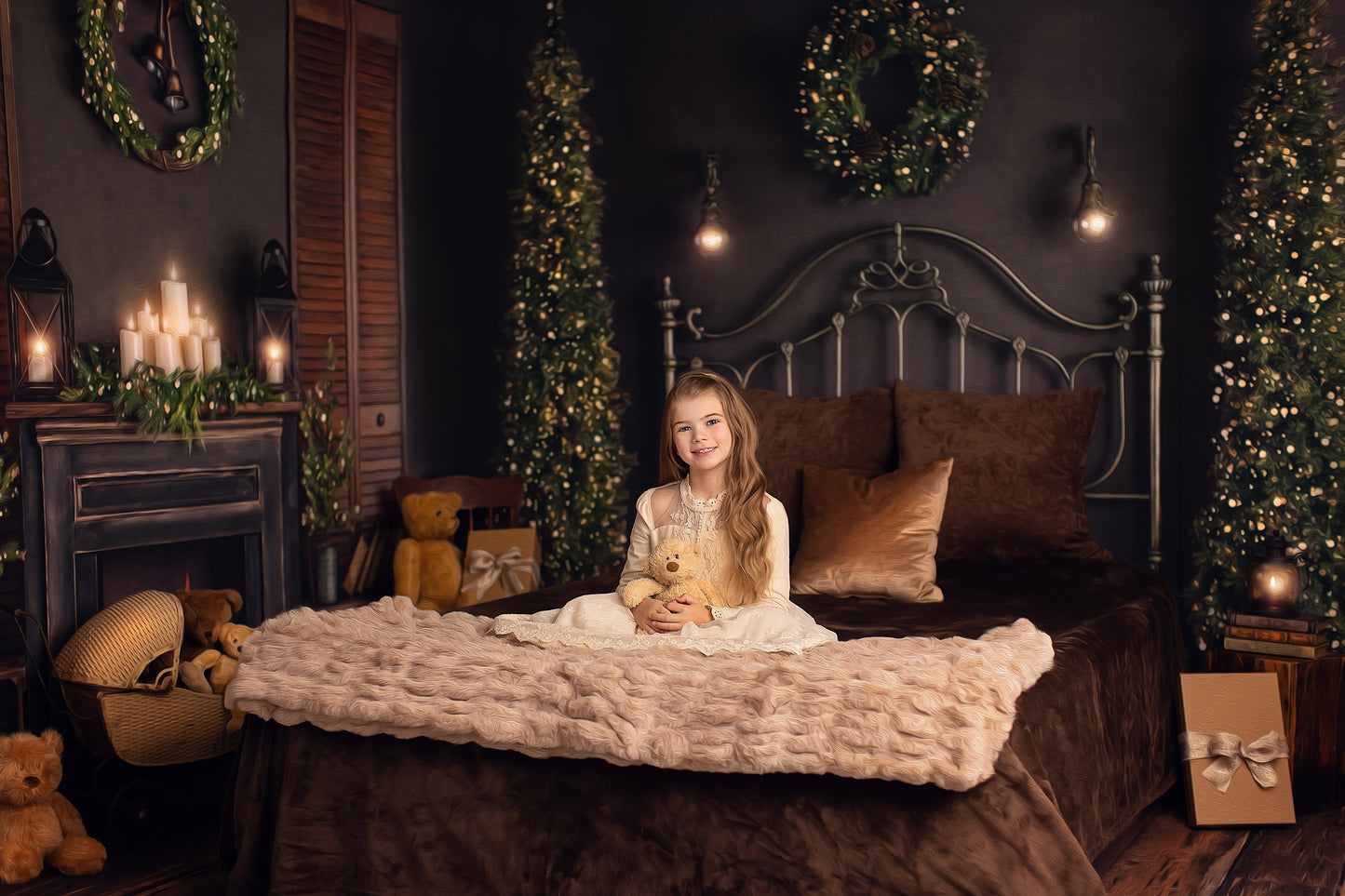 Retro Rustic Mantle Room