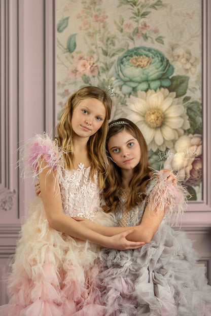 Rose Floral Victorian Wall - With Sweep Option