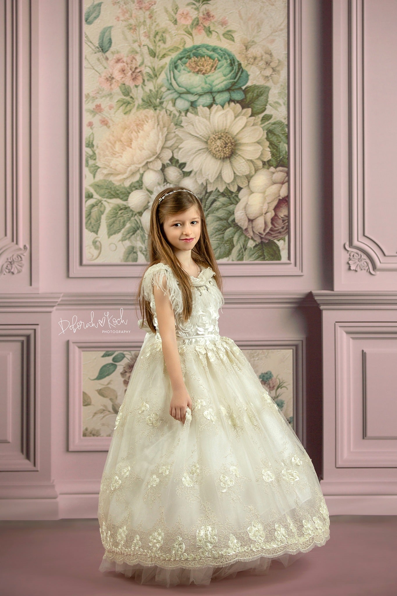 Rose Floral Victorian Wall - With Sweep Option