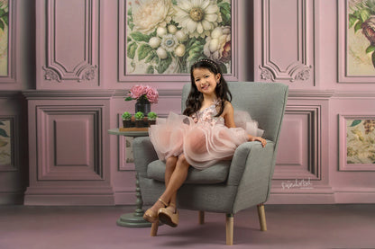 Rose Floral Victorian Wall - With Sweep Option