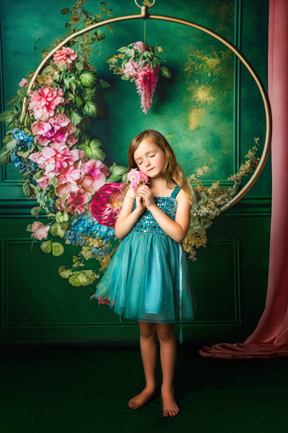 Rose & Evergreen Elegant Hoop - Sweep Sizes Only