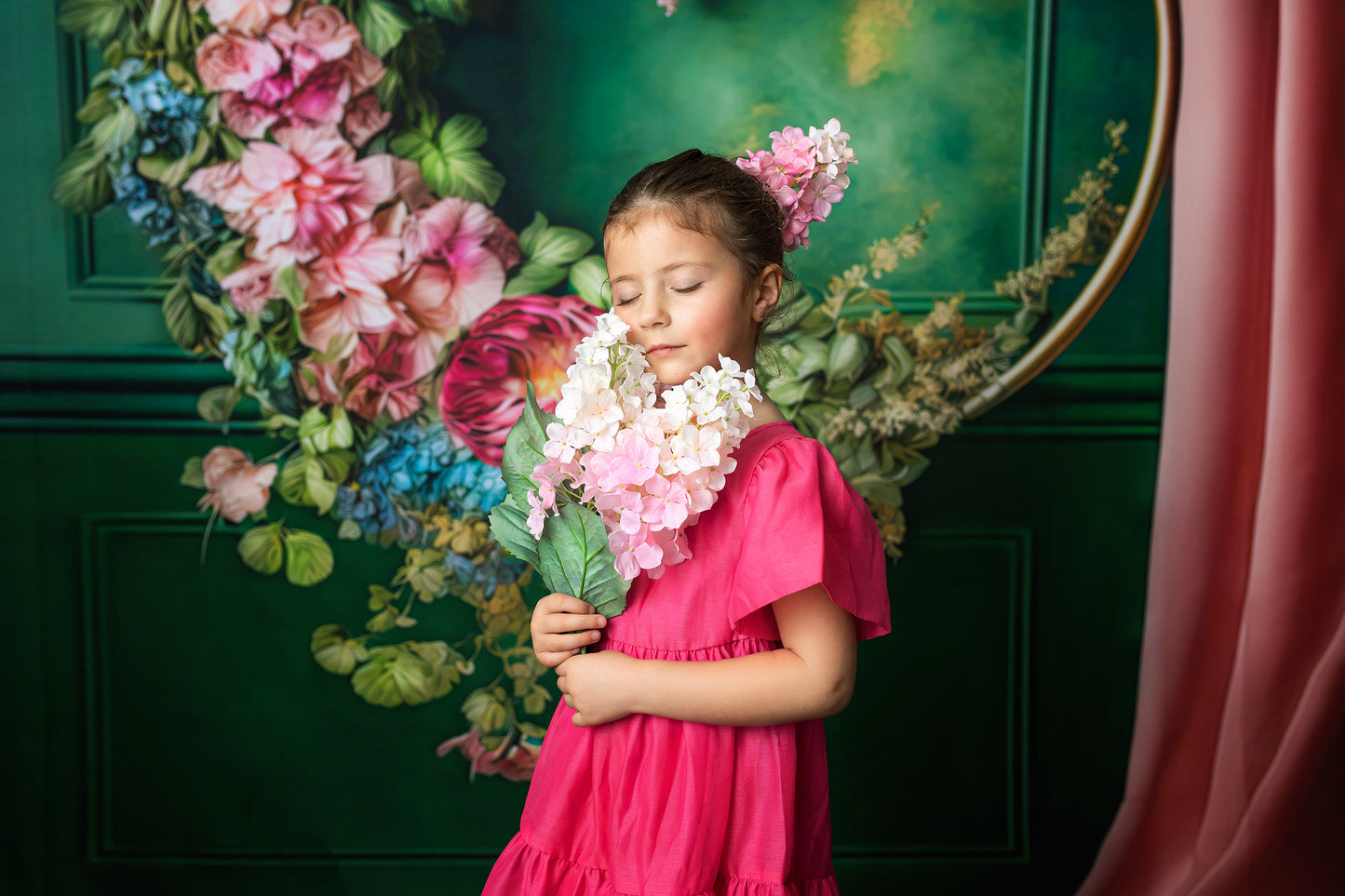 Rose & Evergreen Elegant Hoop - Sweep Sizes Only