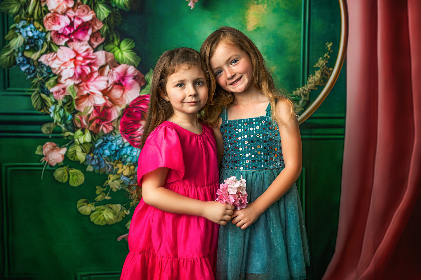 Rose & Evergreen Elegant Hoop - Sweep Sizes Only