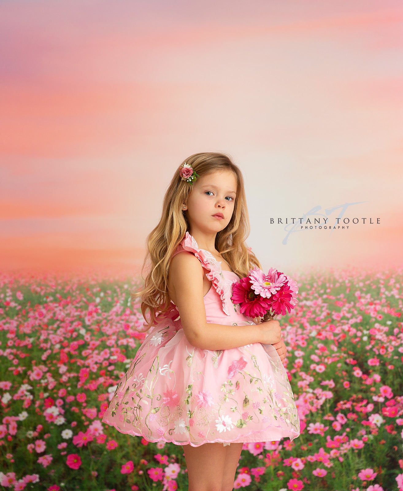 Rosy Wildflower Stroll