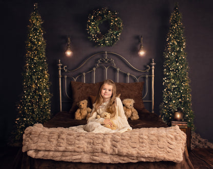 Rustic Holiday Bed With Trees