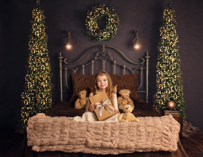 Rustic Holiday Bed With Trees