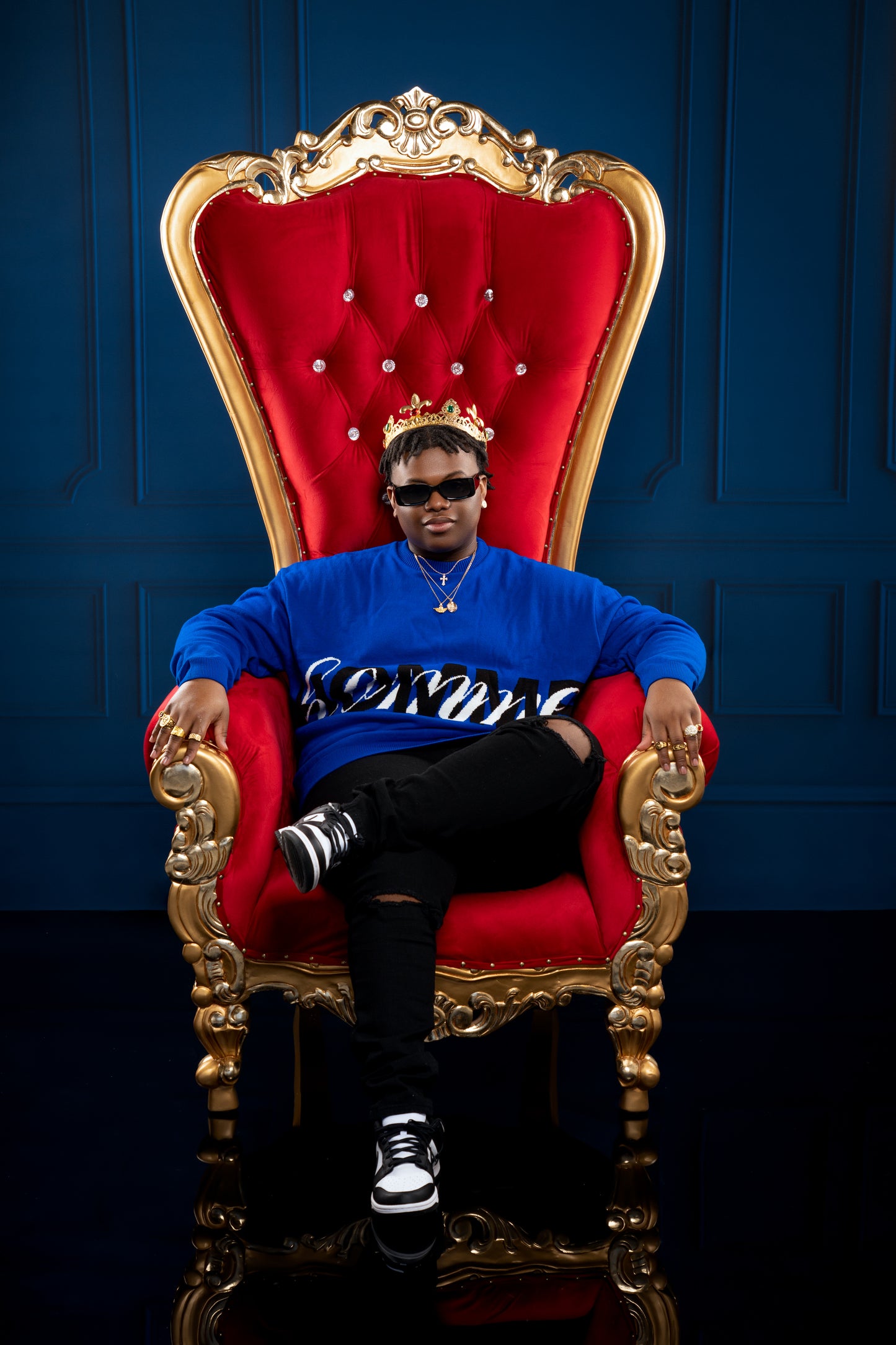 Midnight Wainscoting Wall