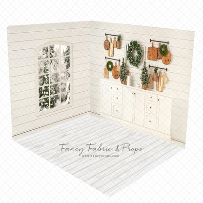 Shiplap Christmas Kitchen Room