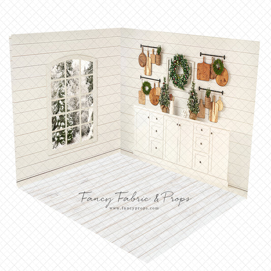 Shiplap Christmas Kitchen Room