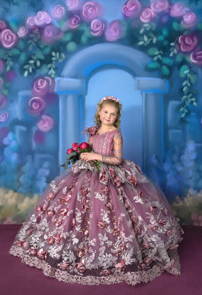 Blushing Rosette Archway