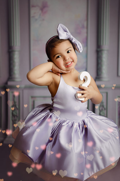 Violet Floral Victorian Wall - With Sweep Option