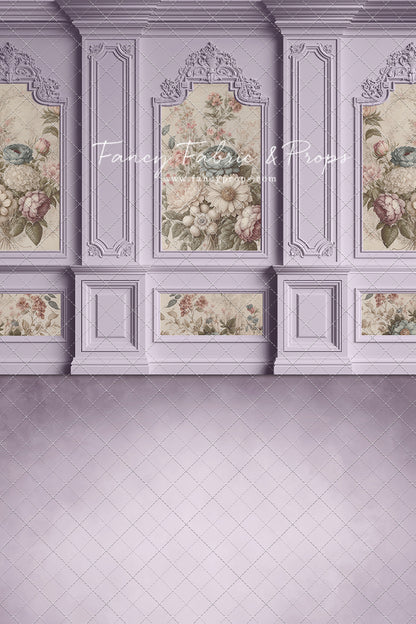 Lavender Floral Victorian Wall - With Sweep Option