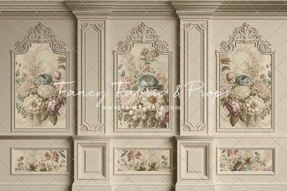 Ivory Floral Victorian Wall - With Sweep Option