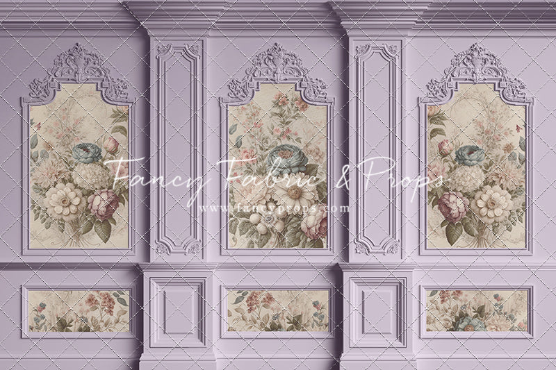 Lavender Floral Victorian Wall - With Sweep Option
