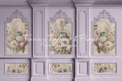 Lavender Floral Victorian Wall - With Sweep Option