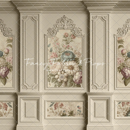 Ivory Floral Victorian Wall - With Sweep Option