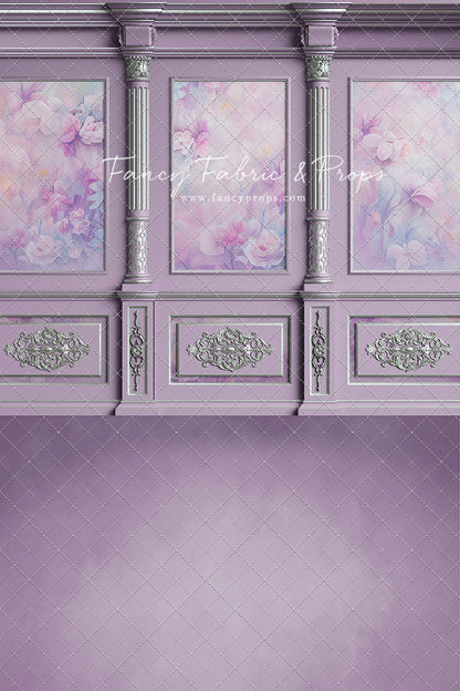 Violet Floral Victorian Wall - With Sweep Option