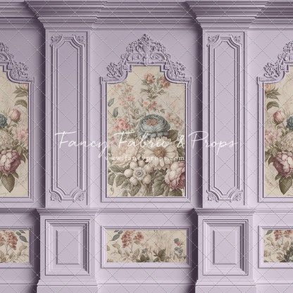 Lavender Floral Victorian Wall - With Sweep Option