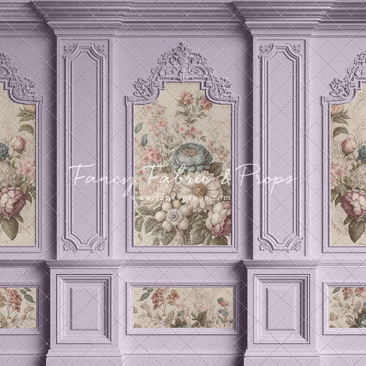 Lavender Floral Victorian Wall - With Sweep Option