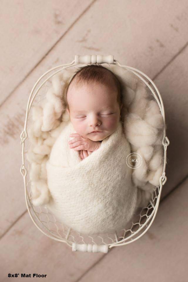 Amanda Cream Barn Wood Planks Mat Floor