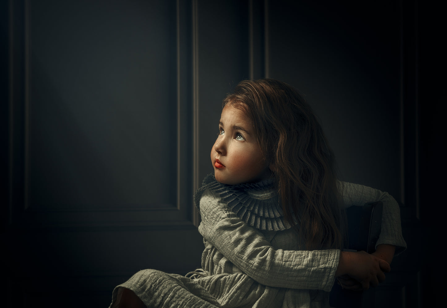 Gray Wainscoting Wall