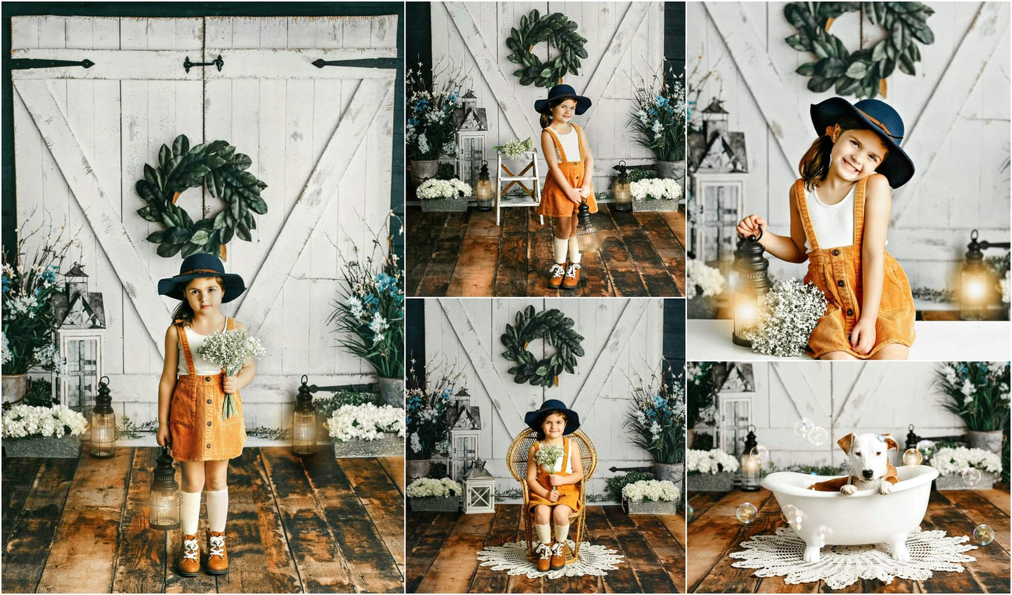 Charcoal Barn Door Blooms