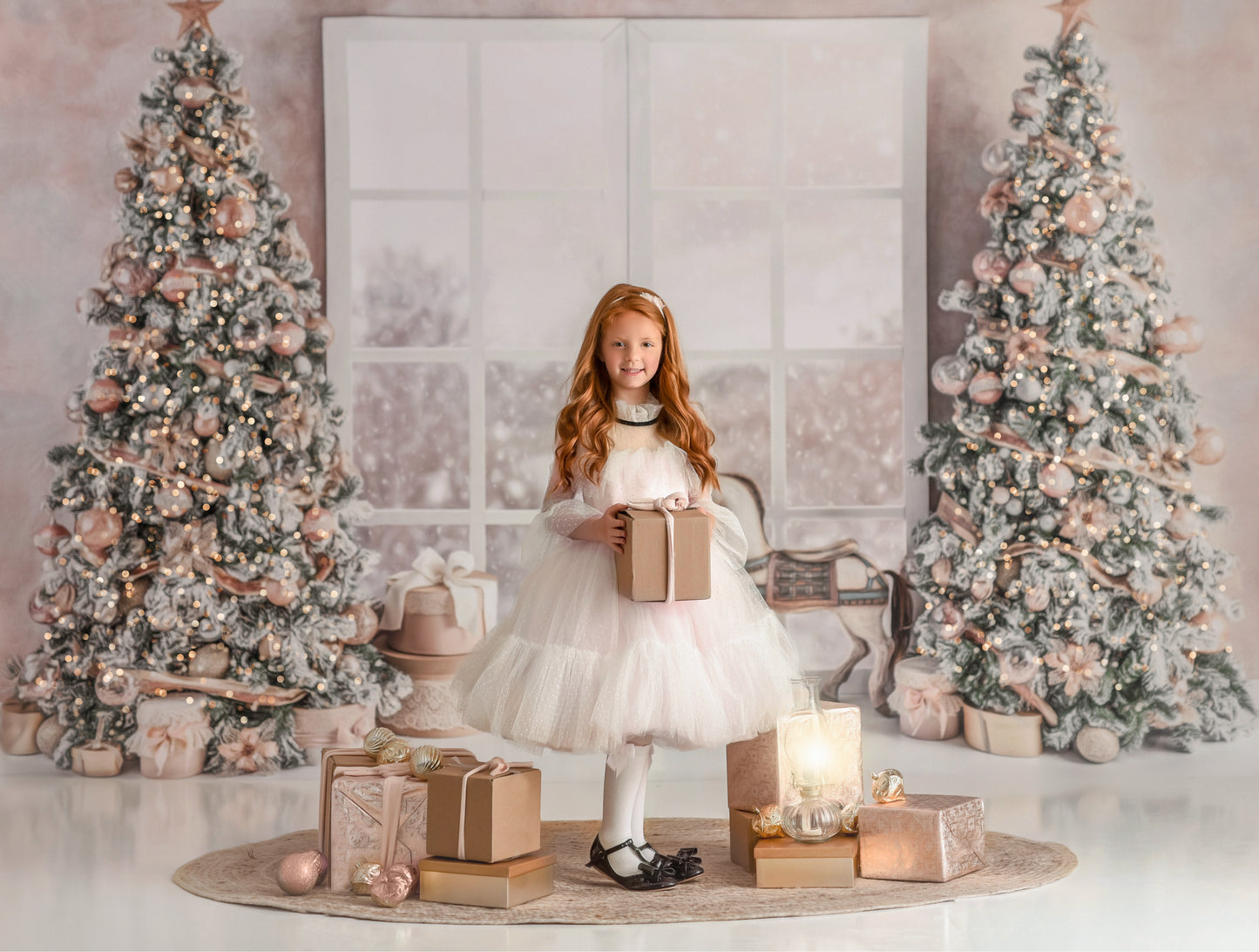 Blushing Carousel Christmas 2pc Room