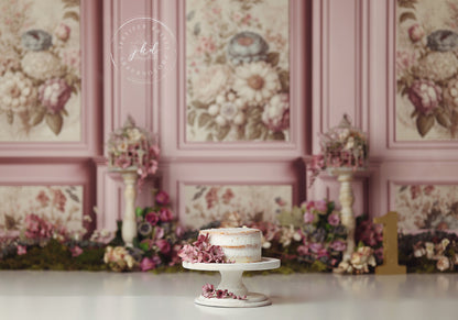 Rose Floral Victorian Wall - With Sweep Option