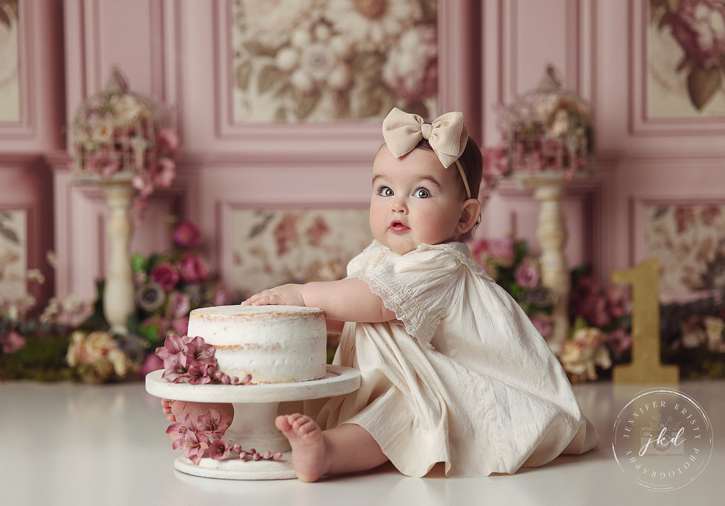 Rose Floral Victorian Wall - With Sweep Option