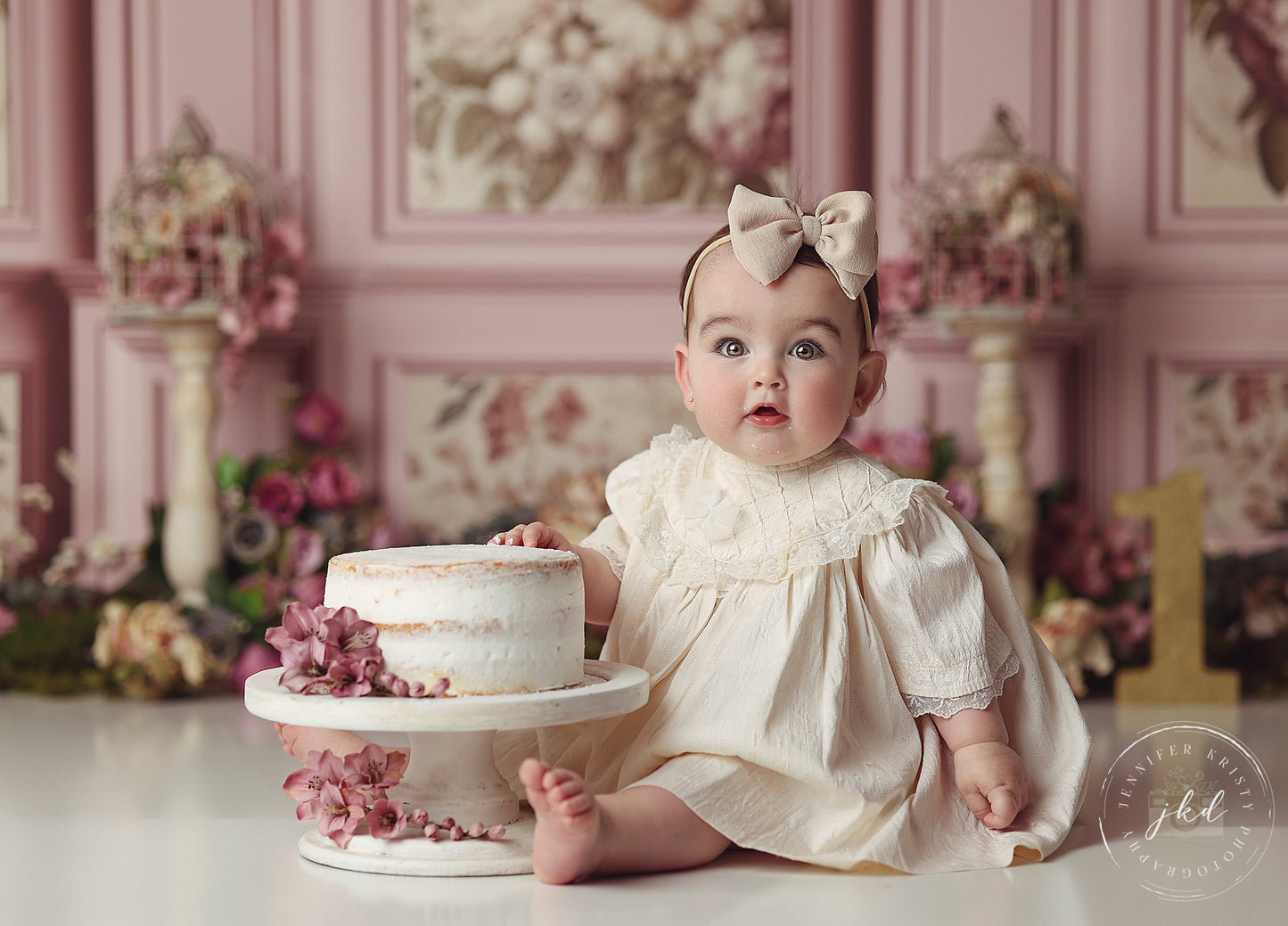 Rose Floral Victorian Wall - With Sweep Option