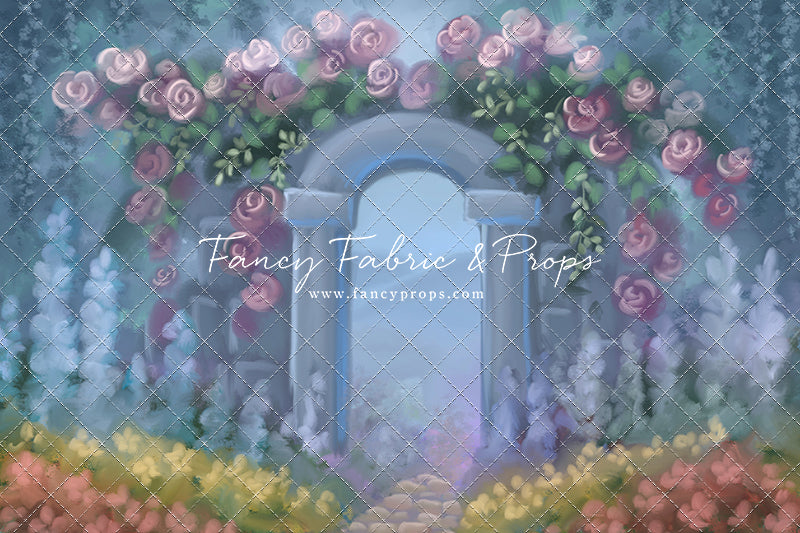 Blushing Rosette Archway