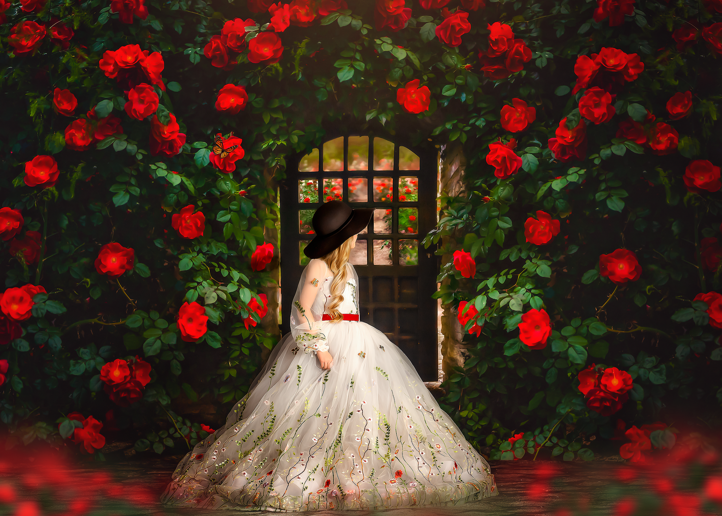 Red Rose Garden 2pc Set