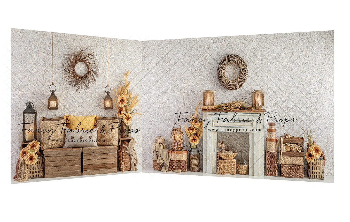 Autumn's Fireplace 2pc Room