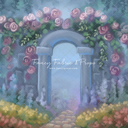 Blushing Rosette Archway