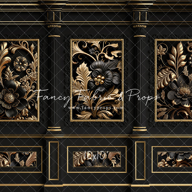 Black & Gold Elegance Wall - With Sweep Option