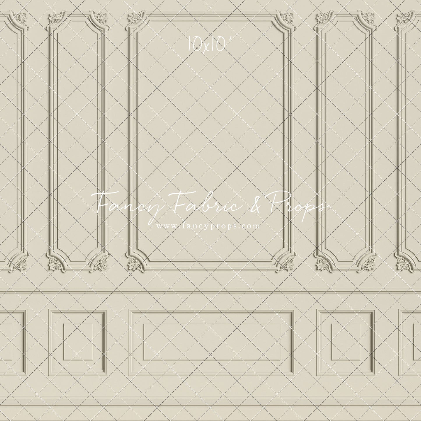 Classic Cream Wainscoting Wall - With Sweep Option