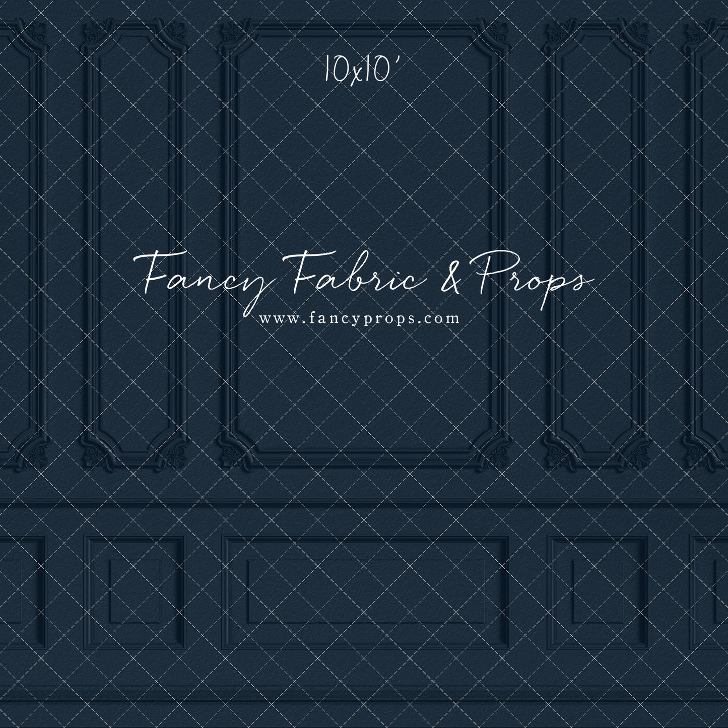 Classic Navy Wainscoting Wall - With Sweep Option