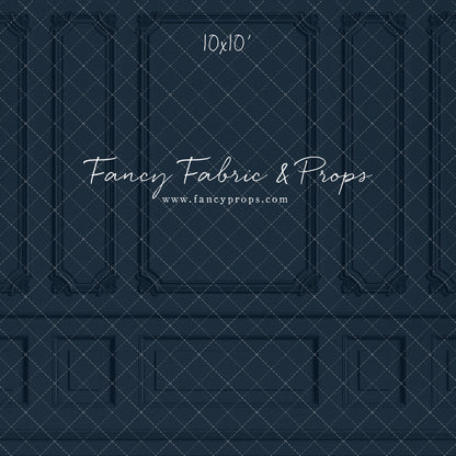 Classic Navy Wainscoting Wall - With Sweep Option