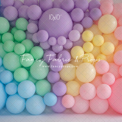 Pastel Rainbow Balloon Wall