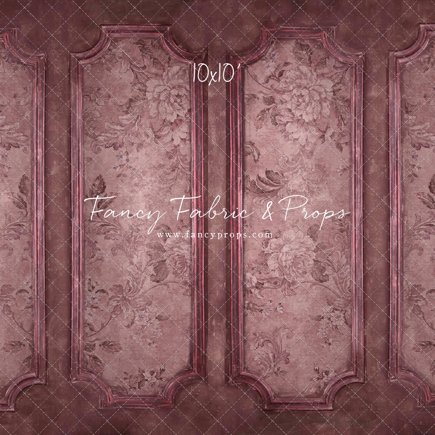 Rose Floral Wainscoting Wall