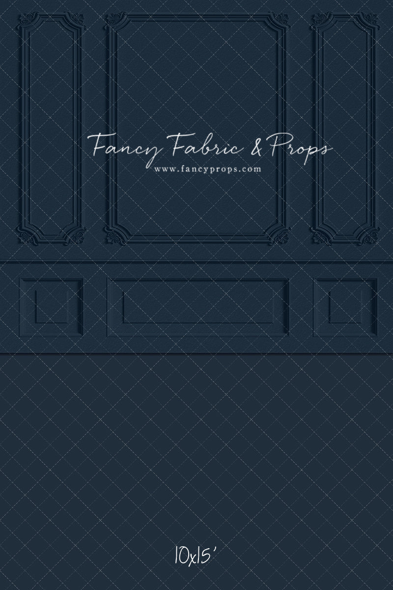 Classic Navy Wainscoting Wall - With Sweep Option