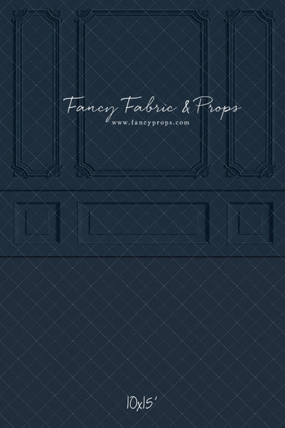 Classic Navy Wainscoting Wall - With Sweep Option