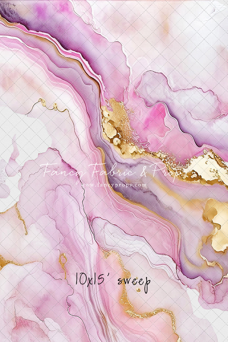 Rose Gold Marble Swirl - With Sweep Option