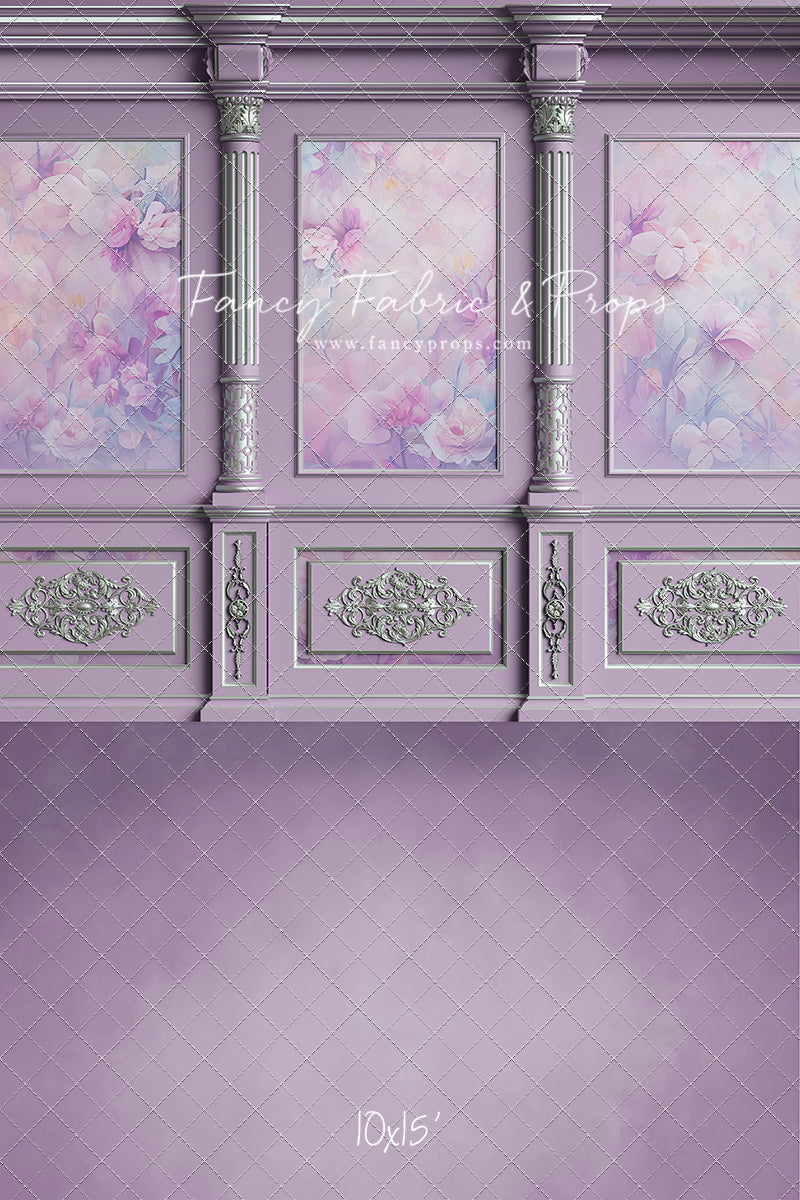 Violet Floral Victorian Wall - With Sweep Option