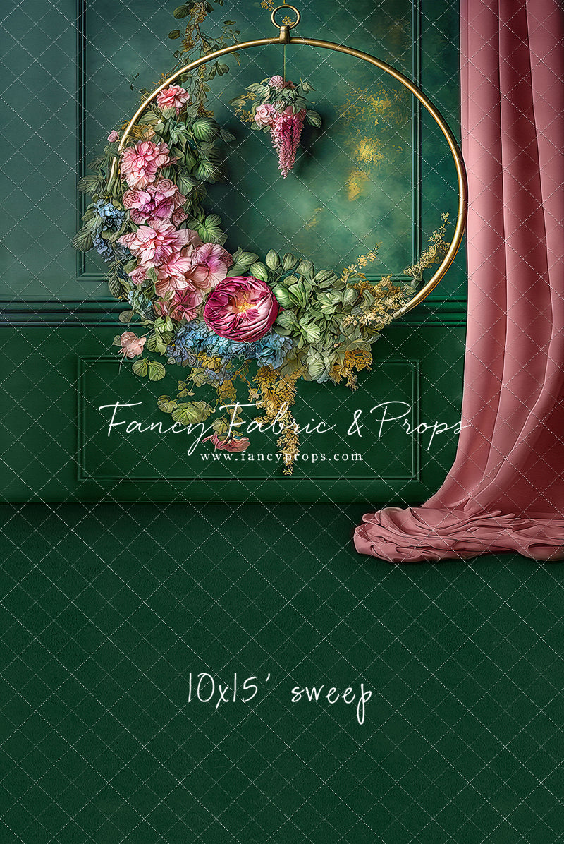 Rose & Evergreen Elegant Hoop - Sweep Sizes Only