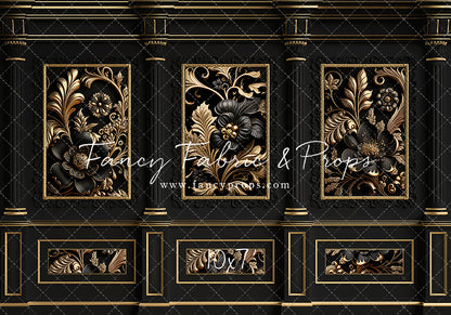 Black & Gold Elegance Wall - With Sweep Option