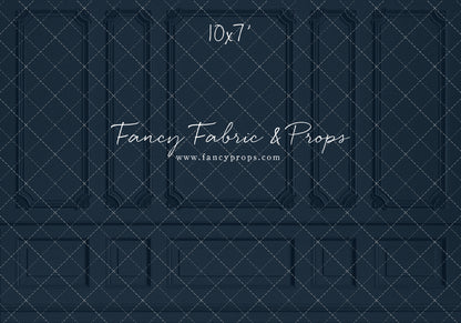 Classic Navy Wainscoting Wall - With Sweep Option