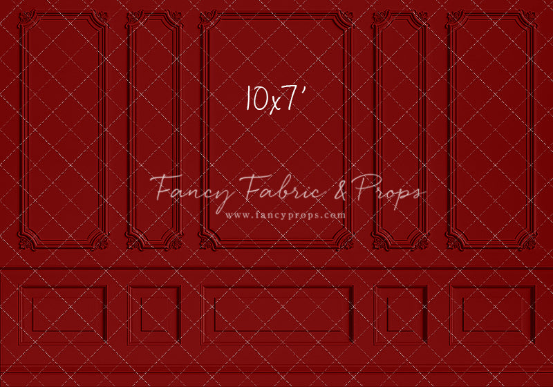 Classic Red Wainscoting Wall - With Sweep Option